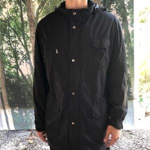 Hugo boss jacket windbreak multi pockets hoodie black sz X-Large 44